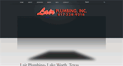 Desktop Screenshot of lairplumbing.com